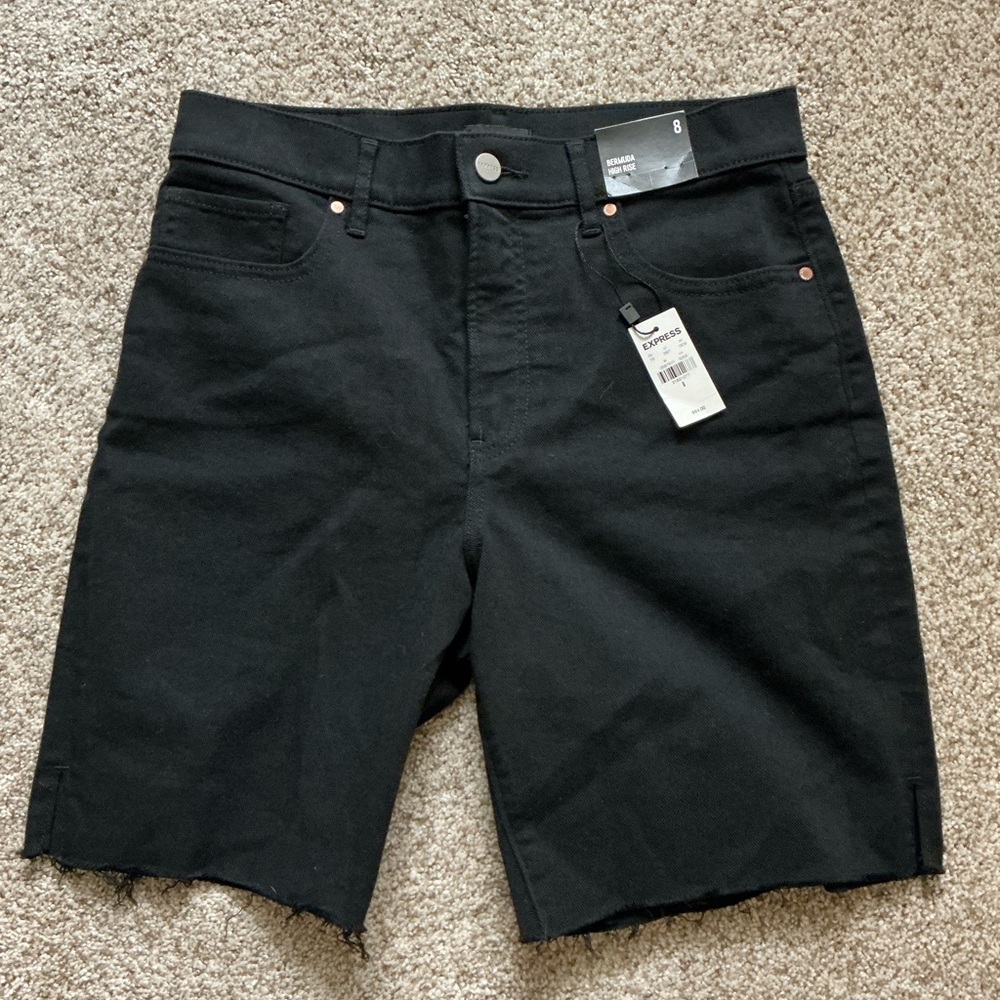 NWT Express Bermuda Black Shorts